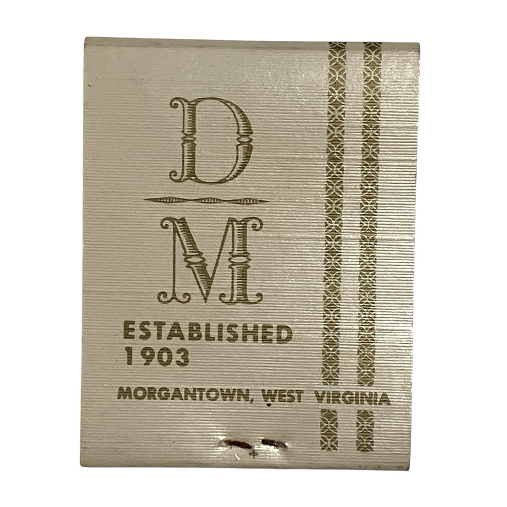 Davidson Mancinelli Funeral Home Morgantown WV Vintage Matchbook Advertising